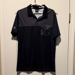 Oakley Men's Black Performance Polo Shirt with Chest Pocket